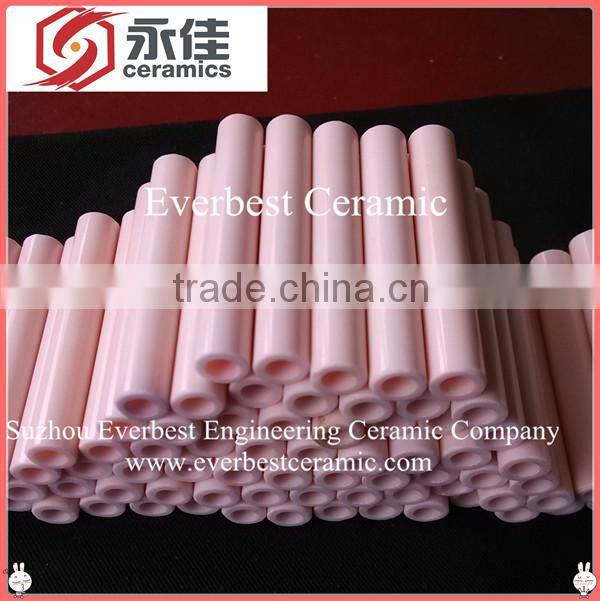 99% precision long Pink alumina ceramic tube