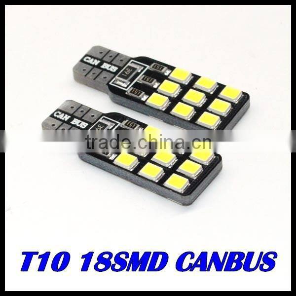 T10 Canbus bulb 194 168 W5W 2835 18LED SMD Car Side Wedge Light Bulb Error Free Auto Car clearance light