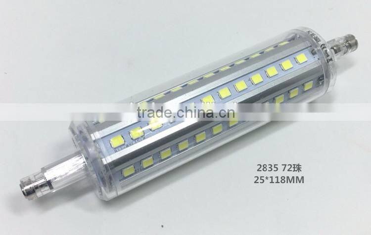 Dimmable led bulb lights Epistar ce rohs 5w 8w 10w 12w led lamp clear led r7s 118mm 8w