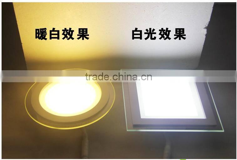 Dimmable 6w 12w 18w Square Glass LED Panel Light SMD 5730 LED Square Kitchen Lamp Indoor Lighting