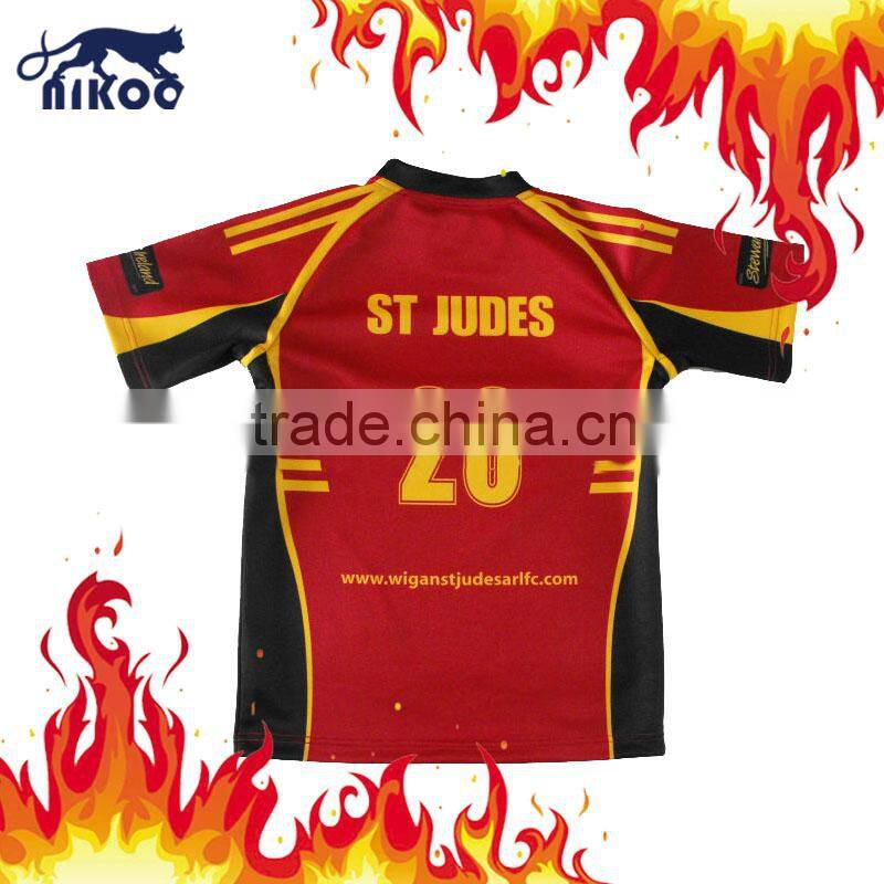 Full sublimated with custom logos cheap rugby jersey wear