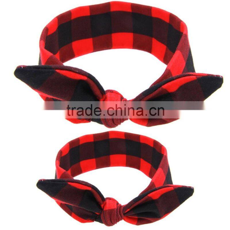 Hot-sale mommy baby knotted turban headband head wraps mommy and baby headbands for hair accessories polka dot headwear wh-1737