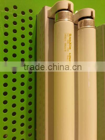 white paint 40W high light effect super-quiet inductance double tubes lamp inductive fixture with flat cover and lamp holder