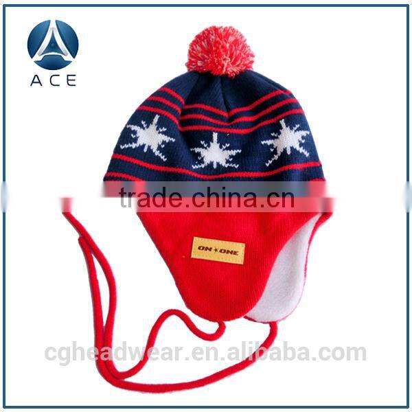 High Quality Pom Pom Cheap Custom beanie hat / knit hat / kids knit hat making