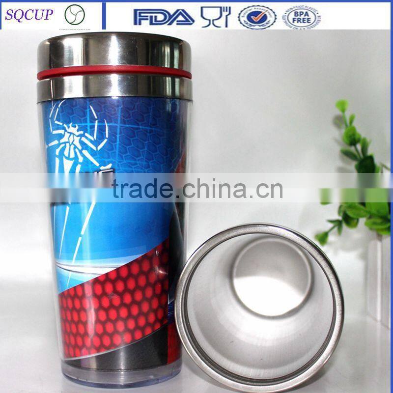 16oz Stainless Steel Insulated Auto Mug/Thermo Coffee Tumbler/Drinking Cup Travel Cup