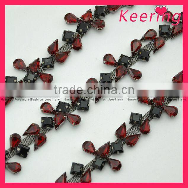 New design rhinestone chain trimming for clothes accessories WRC-092