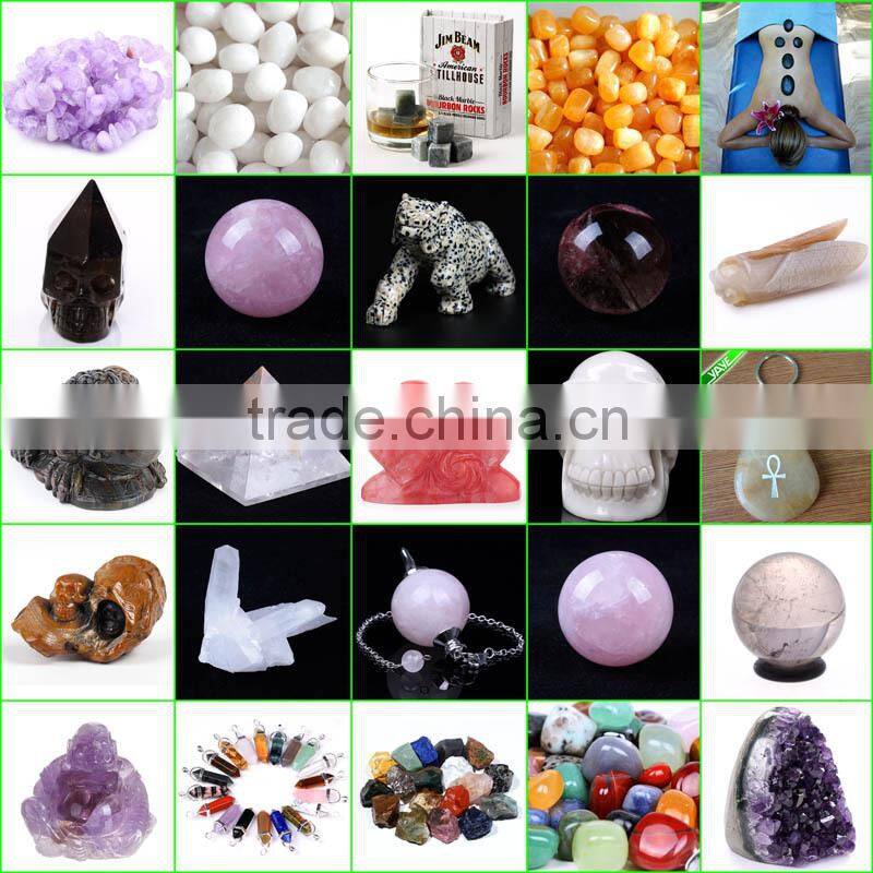 Double wishing glass bottle loose chip tumbled stone beads for jewelry