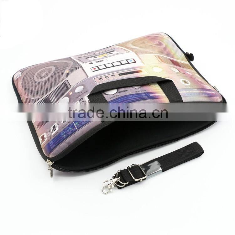 Retro pattern printing neoprene laptop bag