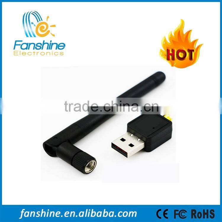 Fanshine Indoor 150Mbps USB Wifi Lan Adapter With Antenna Computer Network Card 802.11n g b