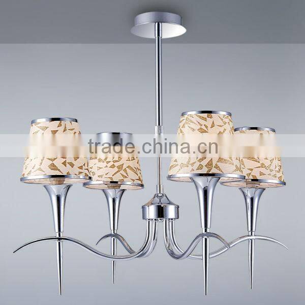 european antique fashion chandelier pendant candle light fittings with fabric covering XD8545-5P