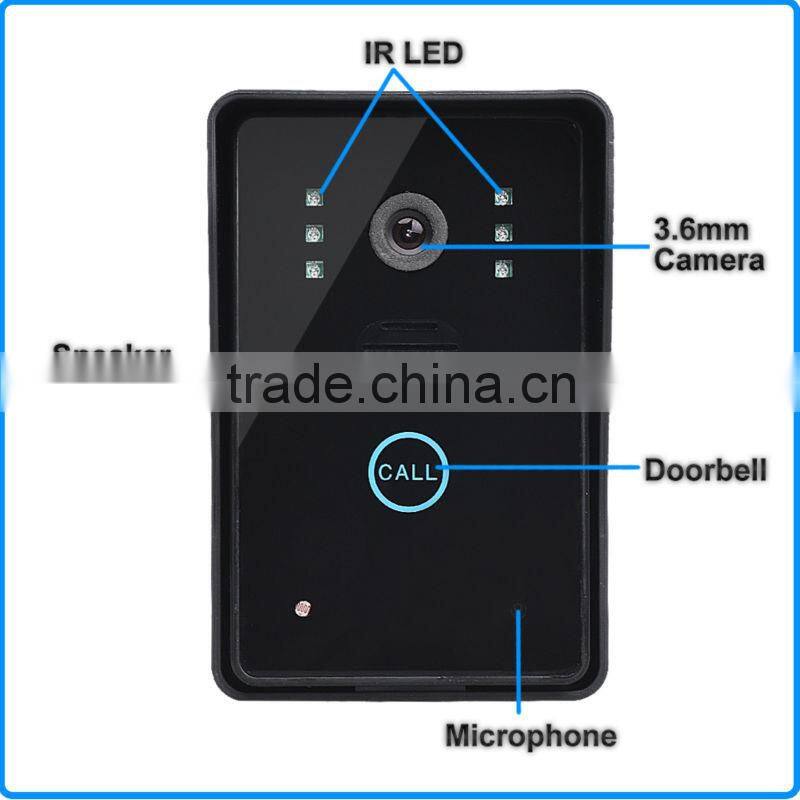 Video Handsfree Intercom Camera IR Home Night Vision 7" LCD Color Door Phone Bell