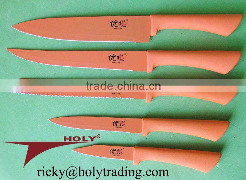 Stainless steel chef knife with painting blade for kitchen