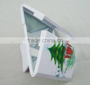 advertising gift 3 ways foldable mirror/ make up mirror