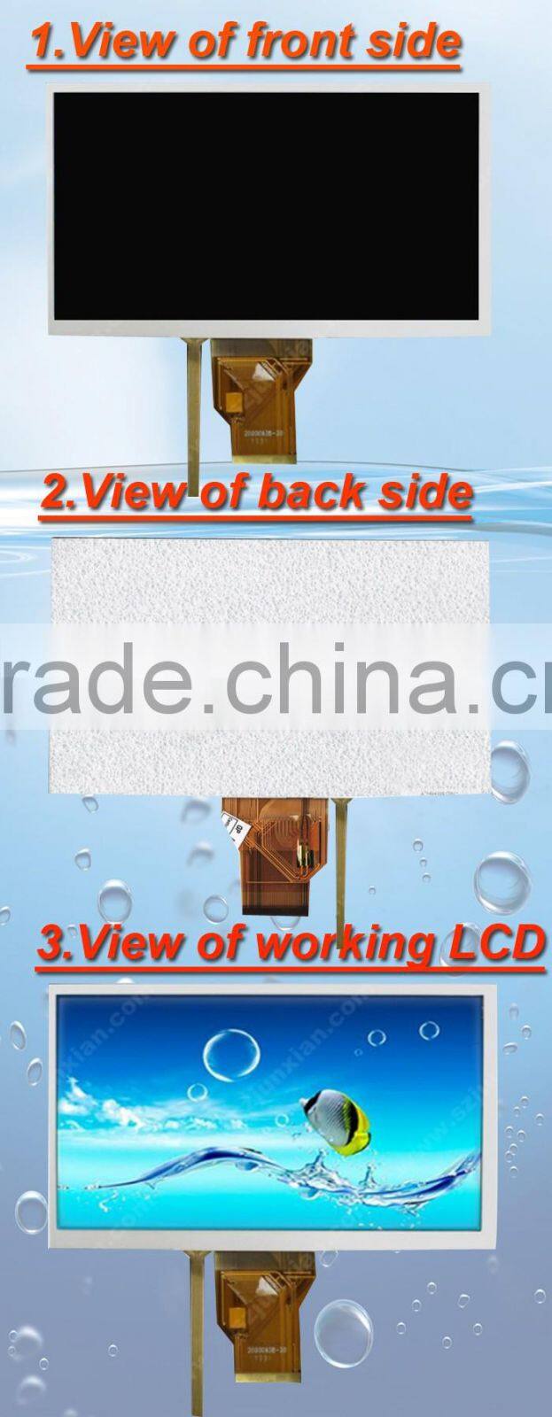 7inch 800*480 RGB interface 1000nits outdoor screen touch module with RTP