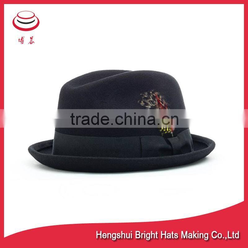 Short Brim Fedora Dress Hats For Gentalmen