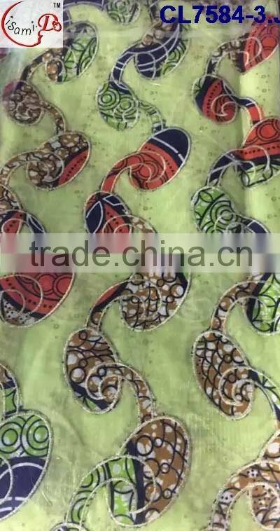 CL7584 Hot selling top quality new design charming color women wax lace fabric