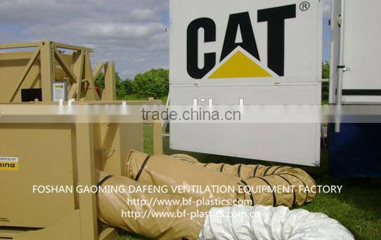 orange pvc fire resistant flexible air ducting with carry bag