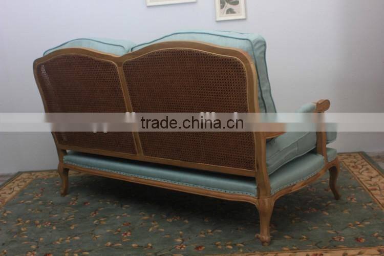 Vintage Rattan Back Living Room Armchair