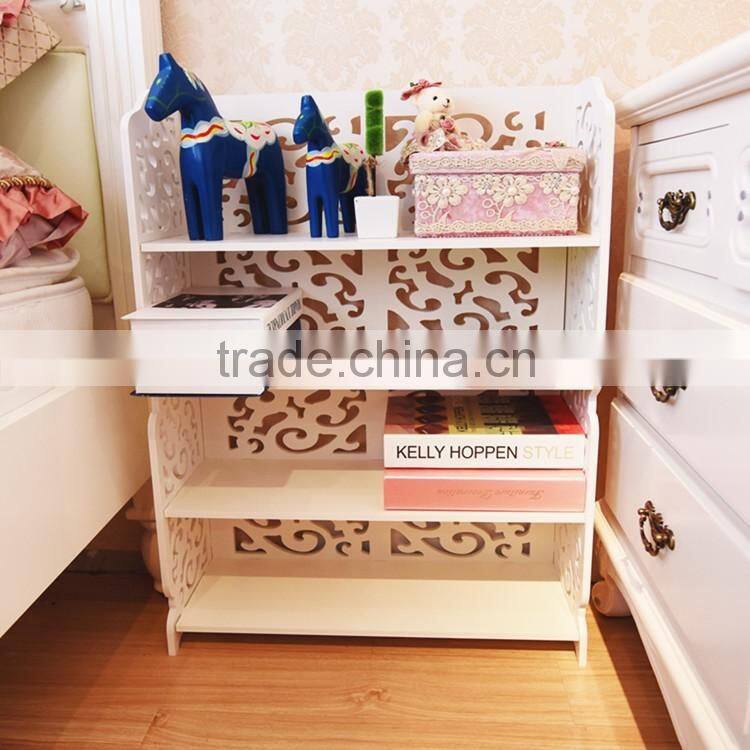 white cheap modern wooden storage shelf
