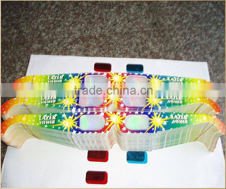 Promotional cheap paper 3d glasses paper diffraction glasses