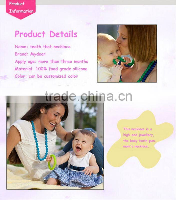 Hot multiple bead glow in the dark silicone necklace good effect