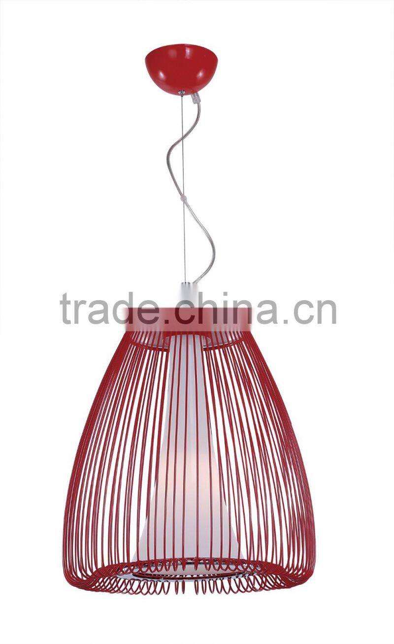 2016 modern light fixture of ceiling lamp, metal bird cage glass bulb pendant lamp