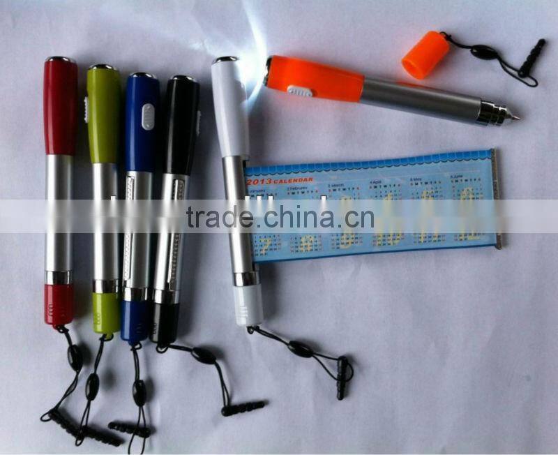 2013 new design plastic banner pen with light