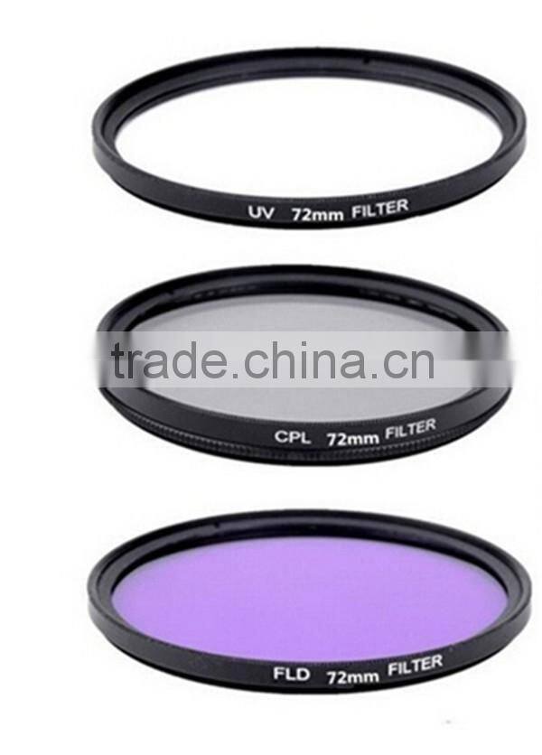 Filter 72mm UV+CPL+FLD Camera Filter Kit For Sony For canon For Nikon For Fuji