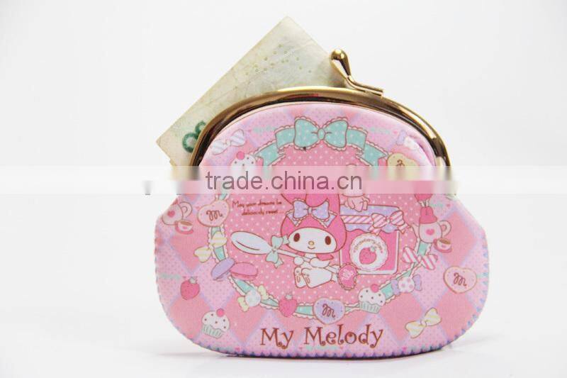 Neoprene fashion design SBR neoprene coin bag wallet case