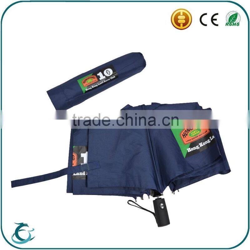 3 folding automatic 2 layer fabric windproof gift advertising rain umbrella for promotion