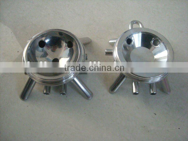 Stainless steel base of milking machine clawpiece