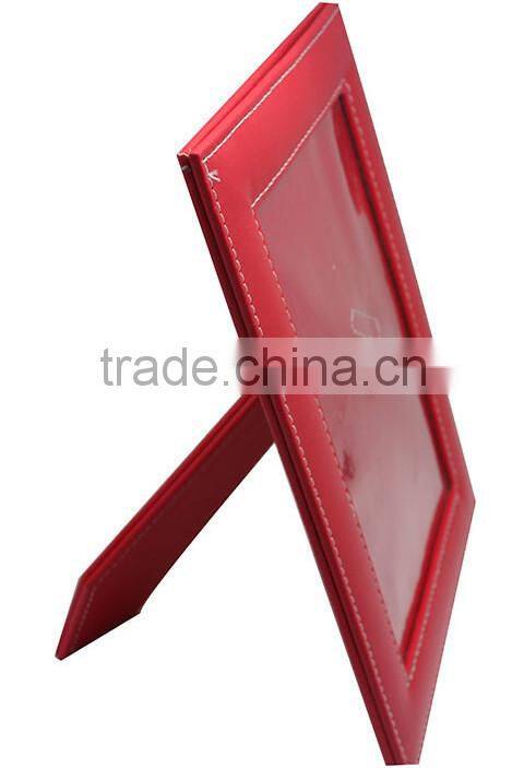 Most popular exquisite and high quality square leather small photo frame