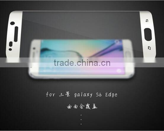 wholesales tempered glass screen protector full curved cover film for samsung s6 edge s6