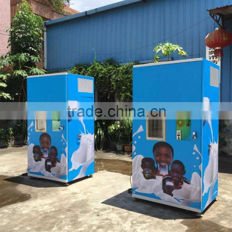 Popular in Kenya 150L, 200L, 300L, 500L self-service hot sale milk vending machine, fresh milk dispenser, milk atm machine
