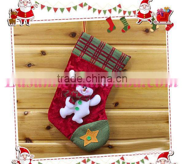 Small order acceptable santa gift beautiful christmas stocking