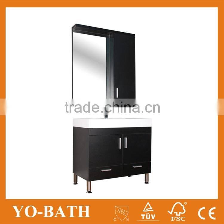 YO-LOO17 modern vanity bathroom cabinet set with mirror/black