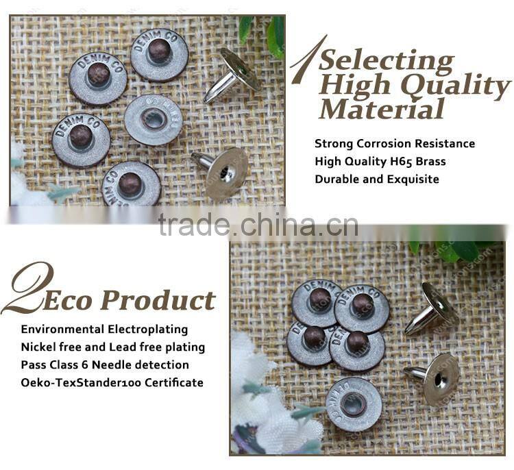 Custom Button Head Rivet for Belts for Leather Belt Rivets