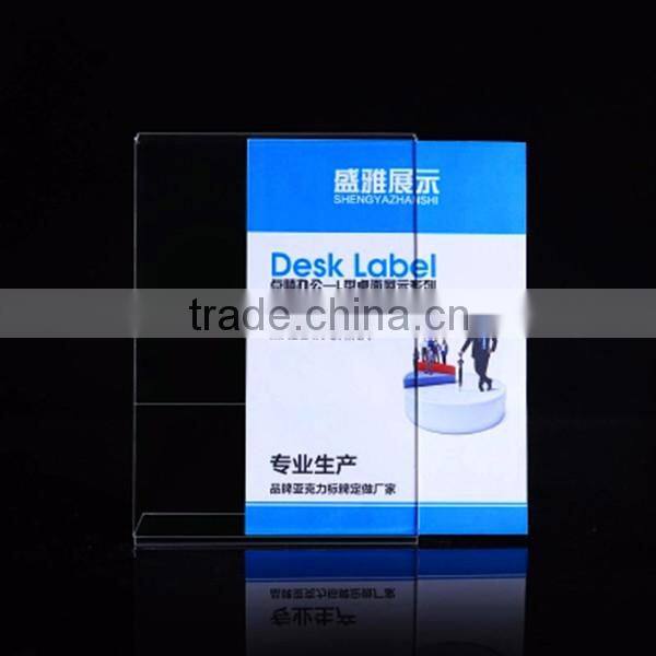 L shape a4 acrylic display stand