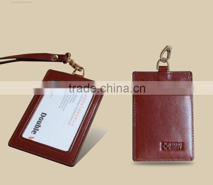Cow leather material in cheap price id card holder in business