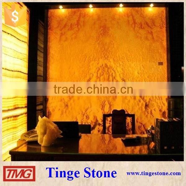 Vein Cut Backlit Translucent Onyx Panel