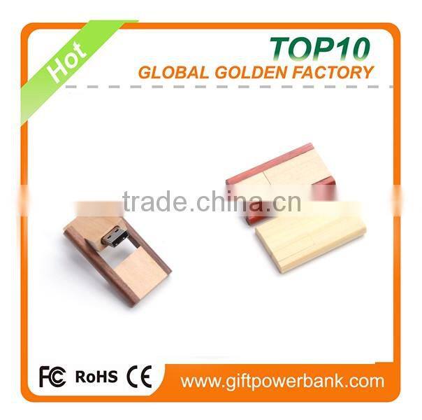 New product 2016 innovative product high capacity swivel wood usb stick
