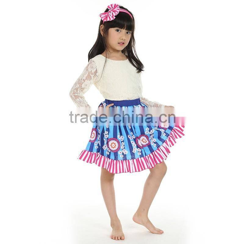 2016 kaiya summer kids girls zebra half sleeve t-shirt and pant sets