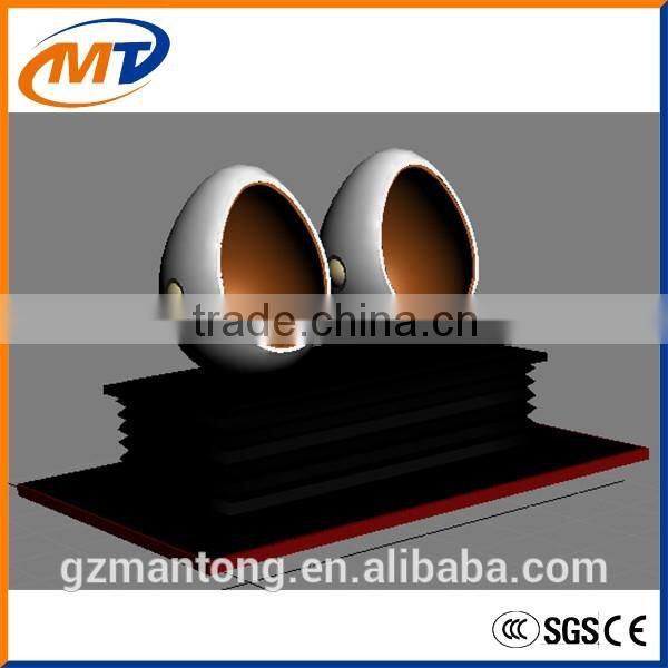 2016 Single/Doble /Triple Interactive Virtual Reality Electric cinema platform 1/3 Seats 360 Degree 9d Egg VR Cinema Simulator