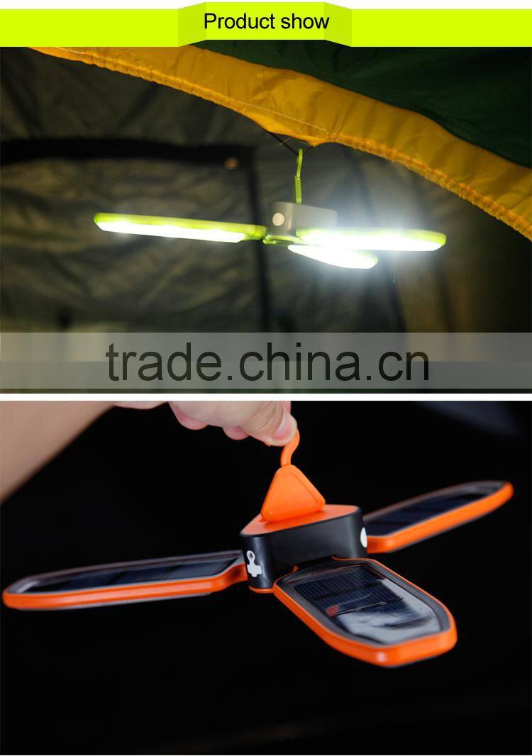 Solar home lantern clover portable outdoor led camping lantern flashlight