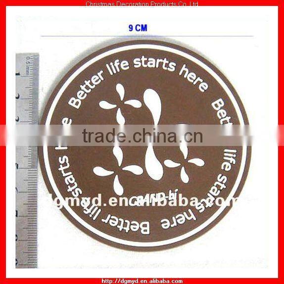 Top grade colorful soft PVC coaster for Promotion (KMS-1945)