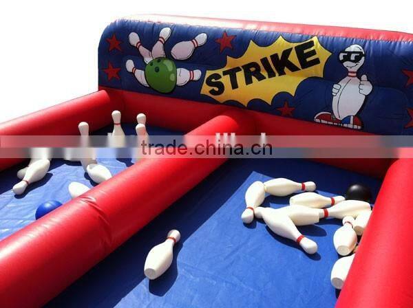 Inflatable bowling alley skittles game / customized inflatable bowling game for sale