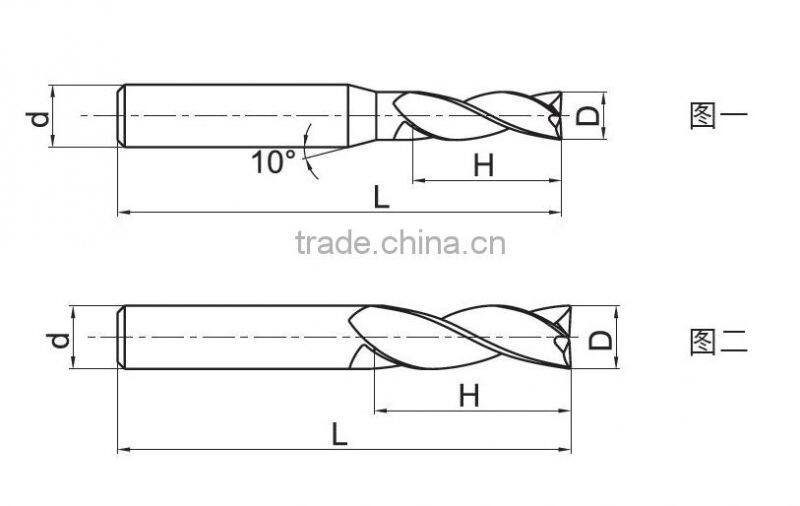 Tungsten Carbide 3 Flute End Mill Cutting Tools for Aluminum Cutting and Processing