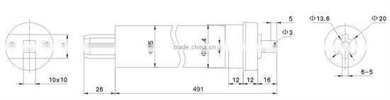 RAEX Electric Roller Shade Motor T400, mechanical design
