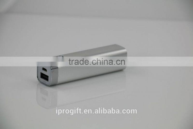 2016 NEW PRODUCT Mini Gift Customized Logo Colorful Metal 2600mAh portable mobile Power Bank