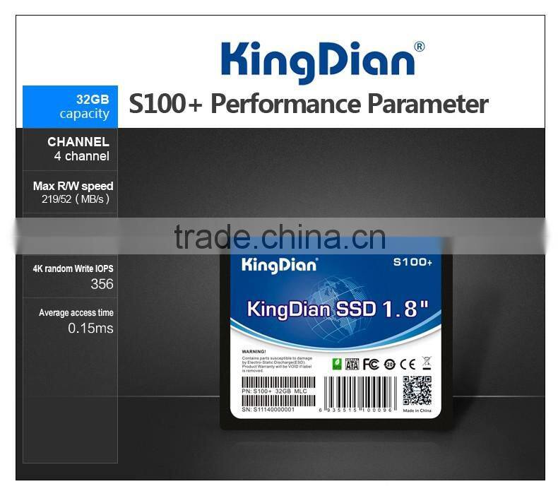 KingDian 2.5' SATAII 32GB Original Brand Solid State Drive SSD hard drive testing equipment (S100 32GB)